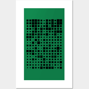 Black And Green Pattern Chessboard Posters and Art
